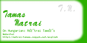 tamas matrai business card